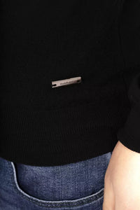 Thumbnail for Elegant Black Turtleneck Sweater