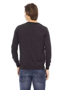 Thumbnail for Sophisticated V-Neck Metallic Monogram Sweater