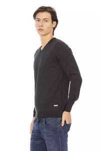 Thumbnail for Sophisticated V-Neck Metallic Monogram Sweater
