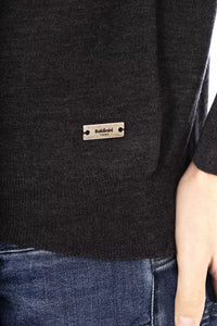 Thumbnail for Sophisticated V-Neck Metallic Monogram Sweater