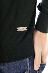 Thumbnail for Elegant Green Crewneck Monogram Sweater