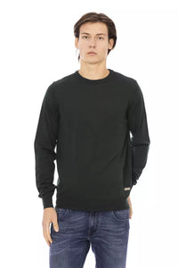 Thumbnail for Elegant Green Crewneck Monogram Sweater