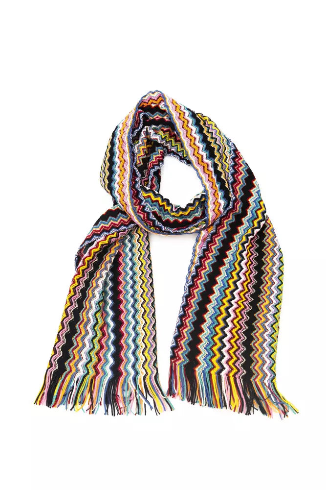 Fringed Geometric Fantasy Scarf