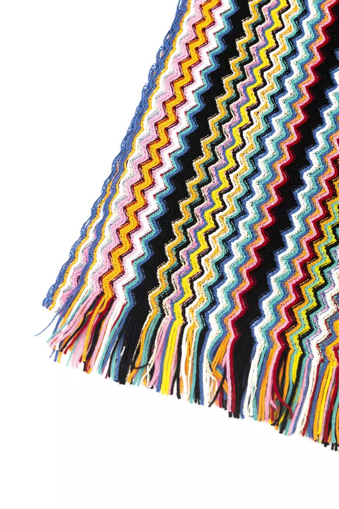 Fringed Geometric Fantasy Scarf