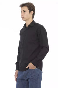 Thumbnail for Elegant Black Slim Fit Cotton Shirt