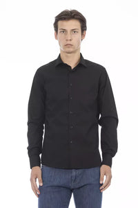Thumbnail for Elegant Black Slim Fit Cotton Shirt