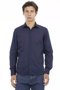 Thumbnail for Elegant Slim Fit Blue Cotton Shirt