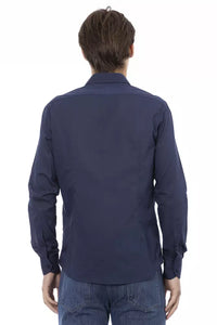 Thumbnail for Elegant Slim Fit Blue Cotton Shirt