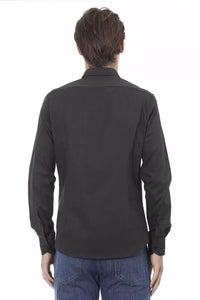 Thumbnail for Elite Gray Slim Fit Italian Collar Shirt