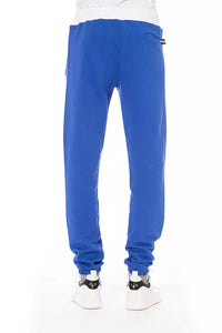 Thumbnail for Chic Blue Cotton Sport Pants with Lace Closure