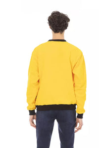 Thumbnail for Radiant Yellow Cotton Hoodie with Logo Accent