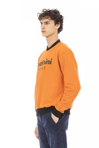 Thumbnail for Orange Cotton Fleece Hoodie with Front Logo