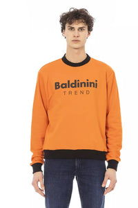 Thumbnail for Orange Cotton Fleece Hoodie with Front Logo