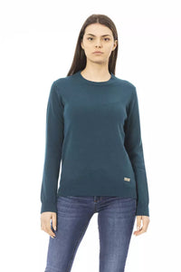 Thumbnail for Elegant Crewneck Wool-Cashmere Sweater in Green