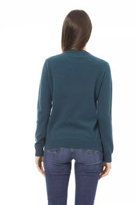 Thumbnail for Elegant Crewneck Wool-Cashmere Sweater in Green