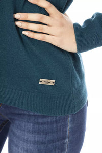 Thumbnail for Elegant Crewneck Wool-Cashmere Sweater in Green