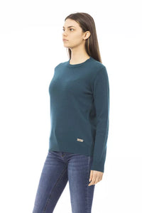 Thumbnail for Elegant Crewneck Wool-Cashmere Sweater in Green