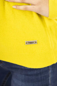 Thumbnail for Chic Wool-Cashmere Crewneck Sweater in Yellow