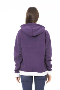 Thumbnail for Purple Cotton Fleece Hoodie with Logo