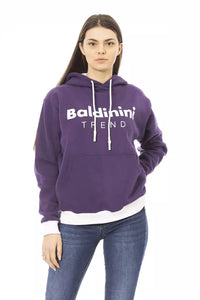 Thumbnail for Purple Cotton Fleece Hoodie with Logo