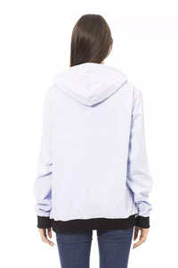 Thumbnail for Chic Purple Cotton Hoodie with Front Logo