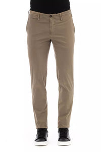 Thumbnail for Elegant Beige Cotton Blend Trousers