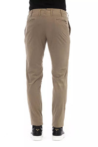 Thumbnail for Elegant Beige Cotton Blend Trousers