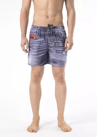 Thumbnail for Chic Blue Printed Beach Shorts