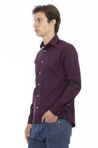 Thumbnail for Chic Bordeaux Slim Fit Men's Shirt
