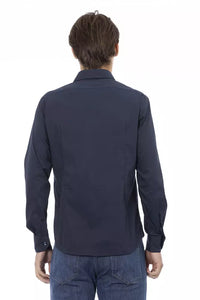 Thumbnail for Sleek Blue Slim-Fit Designer Shirt