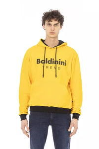 Thumbnail for Sunshine Yellow Cotton Hoodie with Front Logo