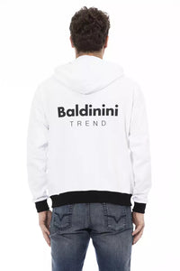 Thumbnail for Elegant White Cotton Hoodie with Zip Closure