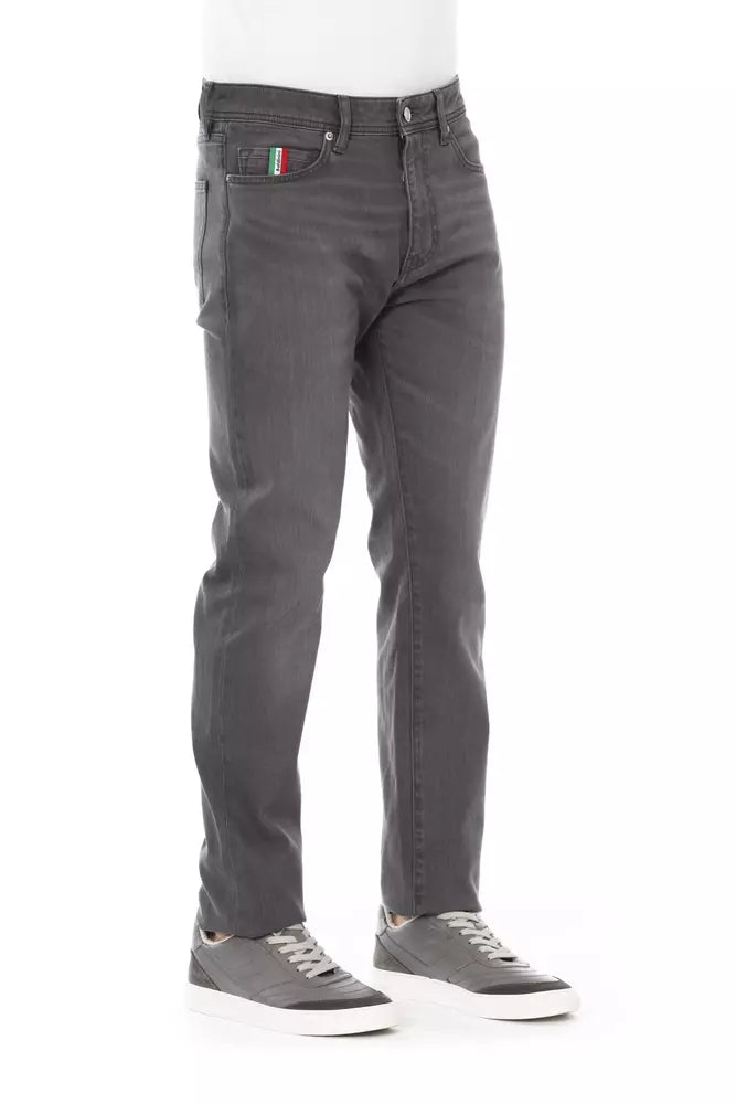 Chic Tricolor Inset Jeans for Gentlemen