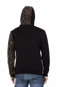 Thumbnail for Sleek Black Cotton Hooded Sweatshirt