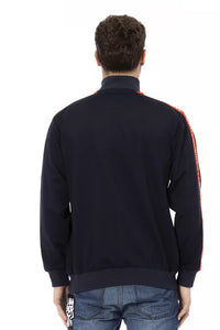 Thumbnail for Sleek Zippered Sweatshirt with Iconic Sleeve Detail