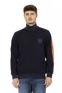 Thumbnail for Sleek Zippered Sweatshirt with Iconic Sleeve Detail