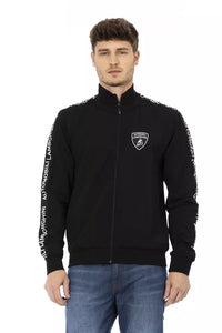 Thumbnail for Sleek Zippered Sweatshirt with Shield Logo