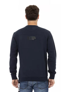 Thumbnail for Sleek Shield Emblem Blue Crewneck Sweatshirt
