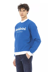 Thumbnail for Elegant Blue Cotton Long-Sleeve Sweatshirt