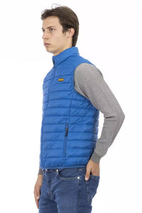 Thumbnail for Sleek Sleeveless Down Jacket in Blue