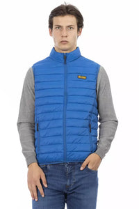 Thumbnail for Sleek Sleeveless Down Jacket in Blue