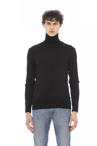 Thumbnail for Elegant Turtleneck Sweater with Monogram Accent