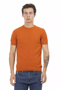 Thumbnail for Chic Orange Short Sleeve Cotton Sweater
