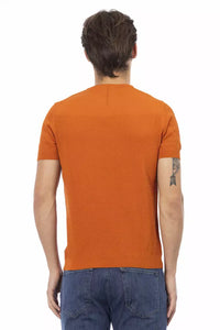 Thumbnail for Chic Orange Short Sleeve Cotton Sweater