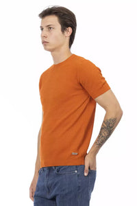 Thumbnail for Chic Orange Short Sleeve Cotton Sweater