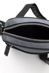 Thumbnail for Chic Gray Nylon-Leather Messenger Handbag