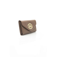 Thumbnail for Elegant Brown Leather Wallet with Flap Closure