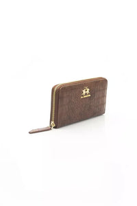 Thumbnail for Elegant Brown Leather Zip Wallet