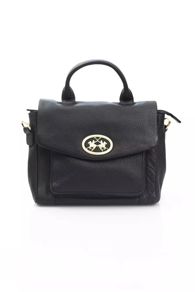 Elegant Black Leather Crossbody Bag