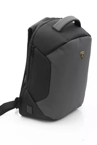 Thumbnail for Sleek Gray Nylon Backpack with Logo Detail